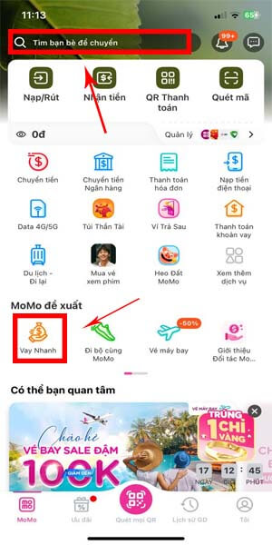 Chọn mục vay nhanh