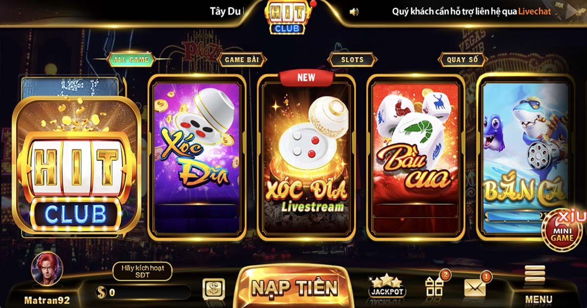 Cổng game bài đổi thưởng Hit Club