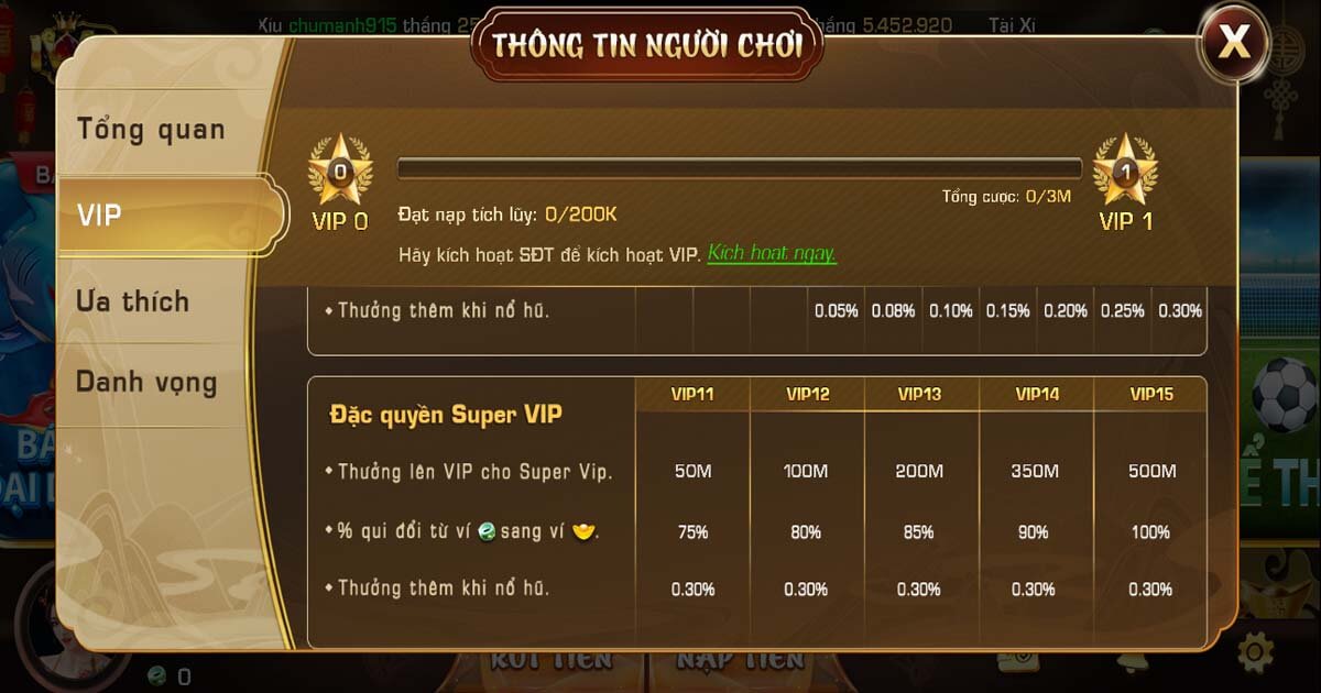 Nhập hội VIP sôi động tại iWin nhận ngay ưu đãi lớn