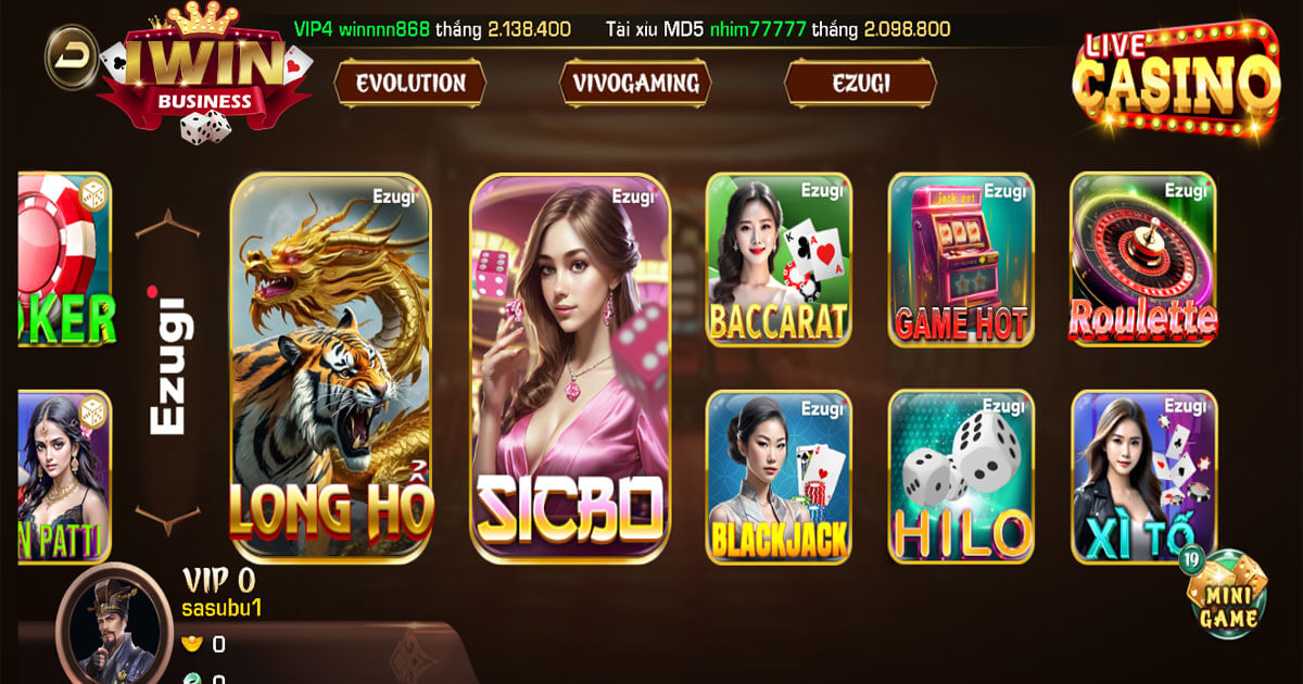 Ezugi là ối tác tin cậy lâu năm của cổng game iWin Club